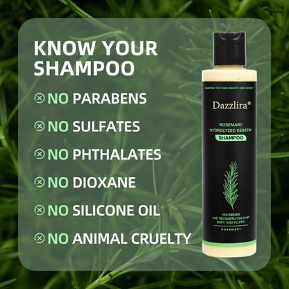 🔥LAST DAY 50% OFF - 🎅Dazzlira® Organic Rosemary Hair Growth Shampoo Designed & Developed in Los Angeles, CA Sh