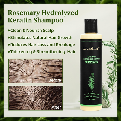🔥LAST DAY 50% OFF - 🎅Dazzlira® Organic Rosemary Hair Growth Shampoo Designed & Developed in Los Angeles, CA Sh